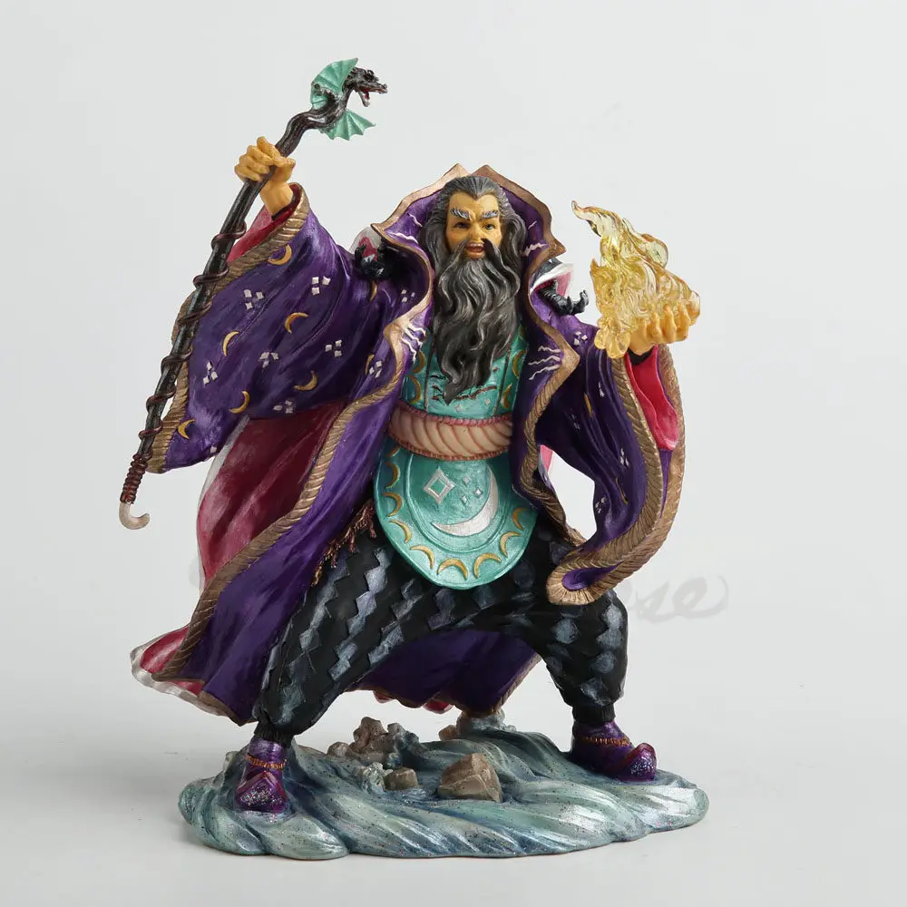 Fantasy Purple Robe Wizard Statue Medieval Sorcerer Figure with Magic Orb Resin Collectible Decor for Home Office Birthday gift