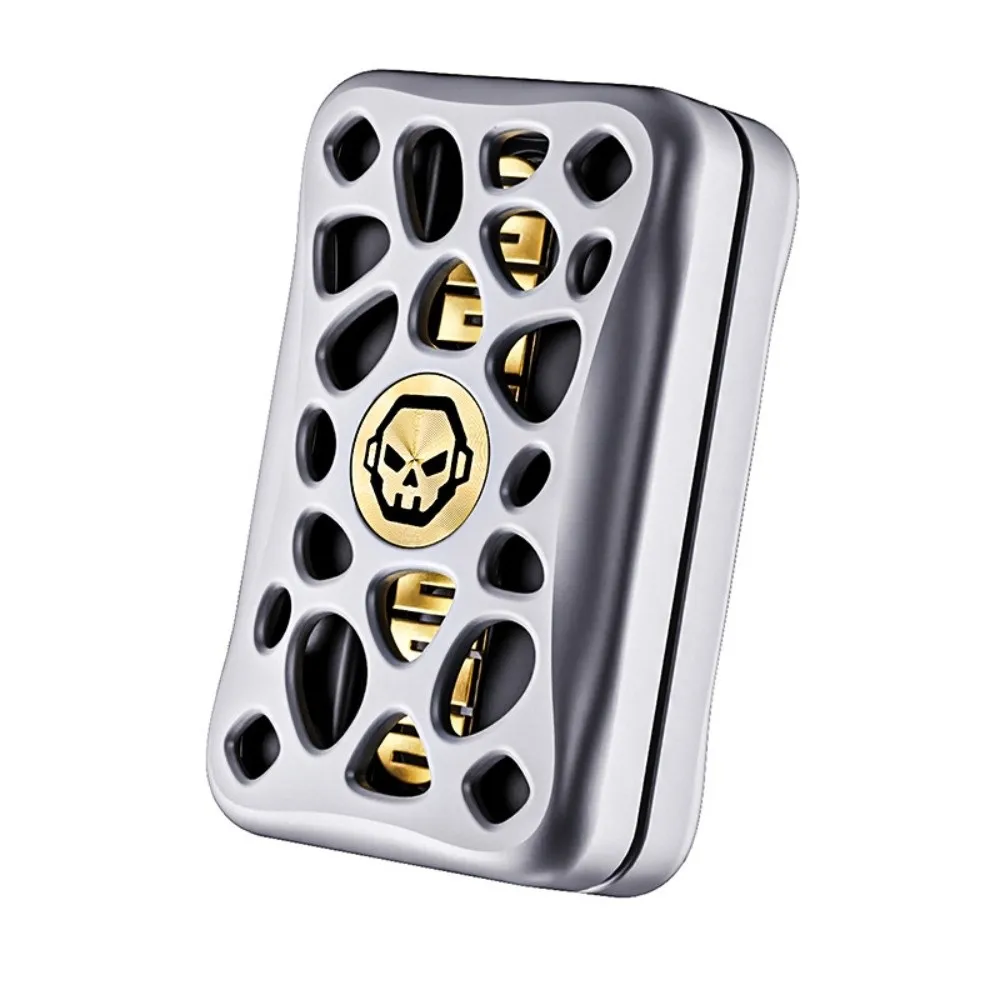 Magnetic Metal Fidget Hollow Out Zinc Alloy Push Slider Fingertip Clicker Unlimited Position Hand Tactile Slider Adult