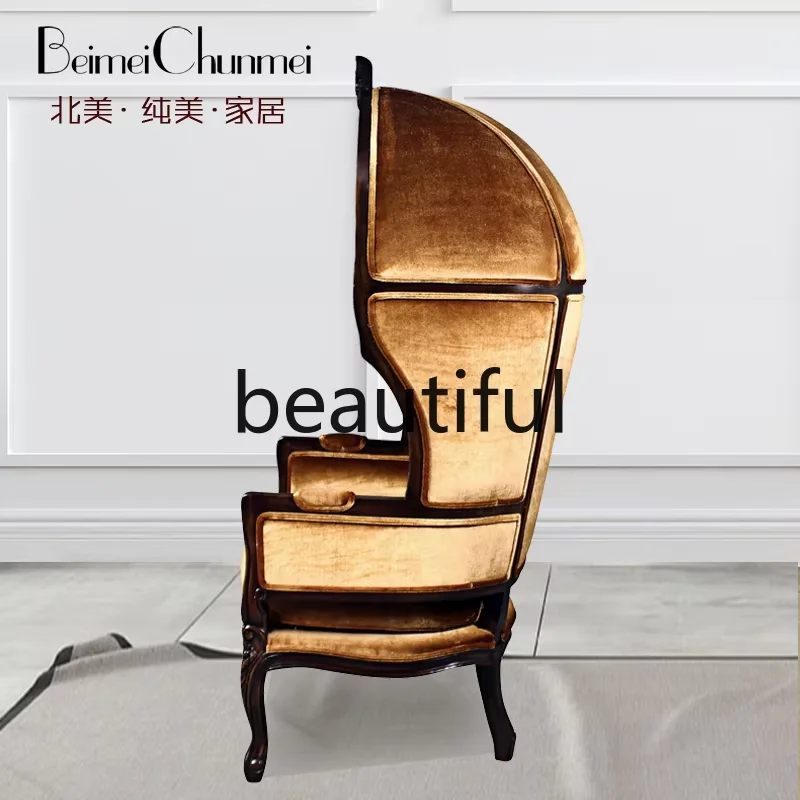 

Новая американская деревенская ретро-старая вилла, весь дом, изготовленный на заказ высококачественный диван с резьбой по дереву, диван для отдыха, тигровый стул