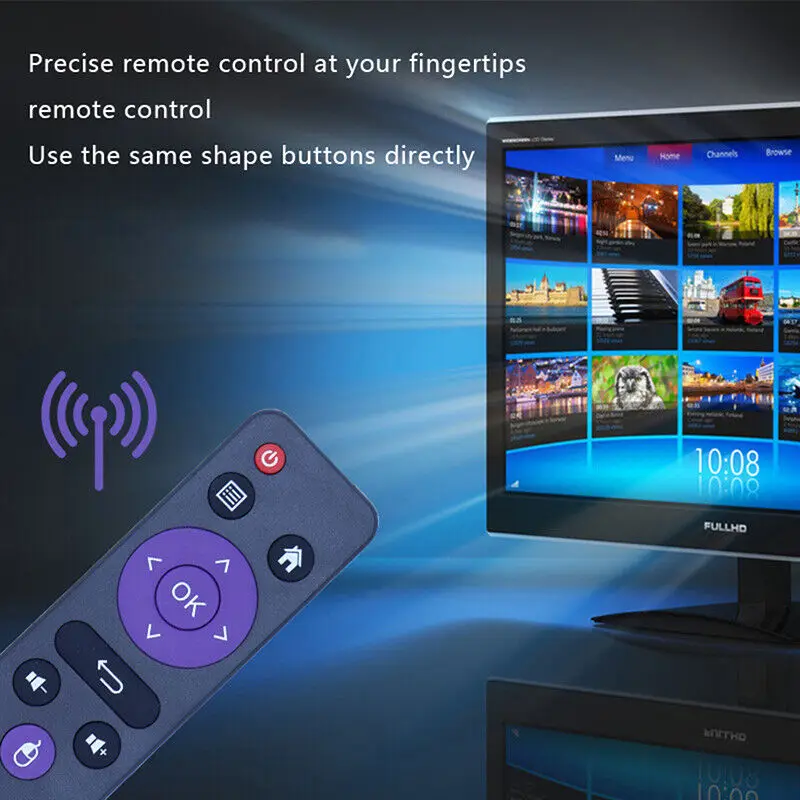 IR Wireless Remote Control For H96 Max V8 V11 X3 X4 H616 Purple Universal Android Smart TV Box Remote Control