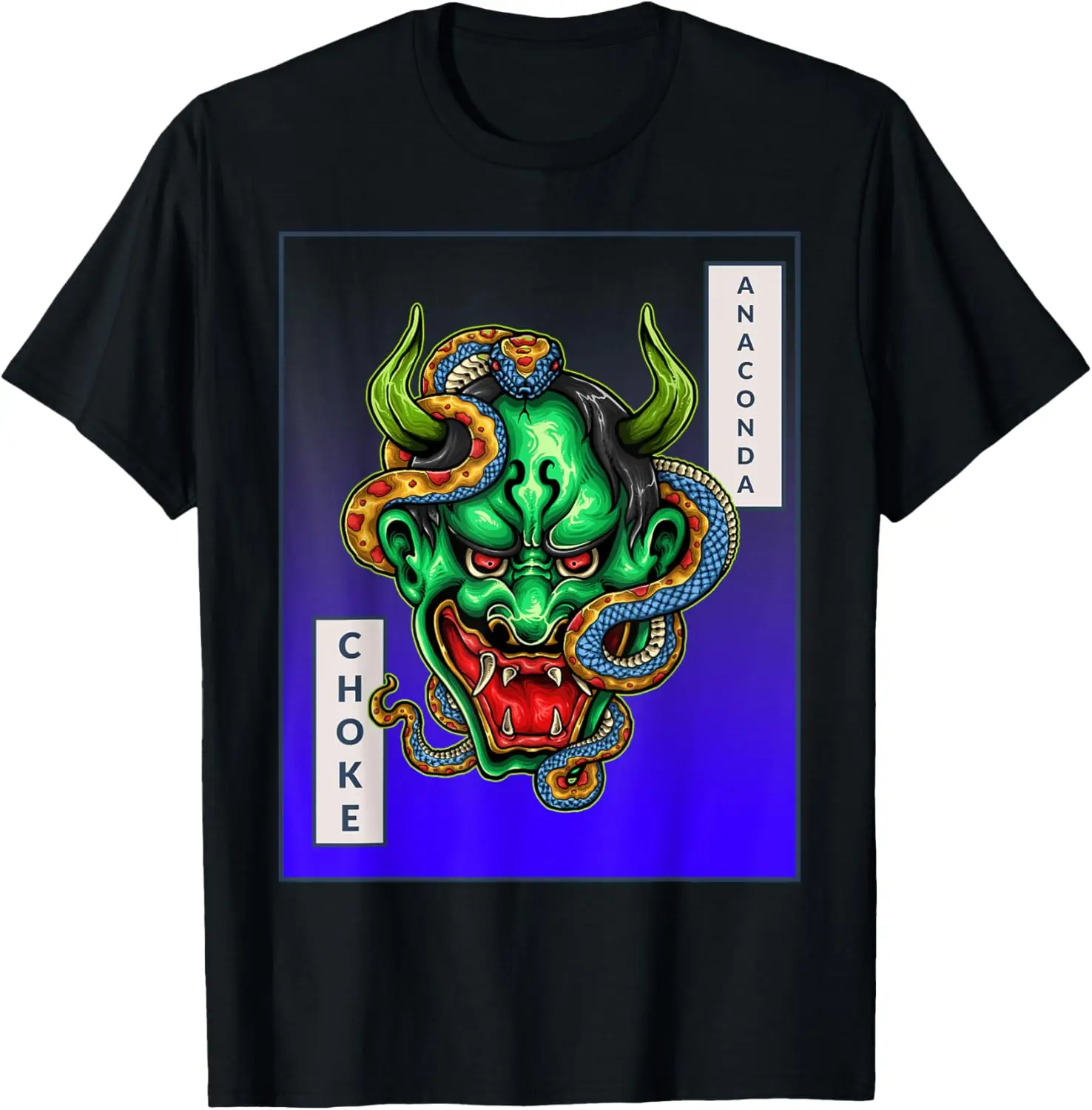 Anaconda Choke, Demon Face, Snake, Jiu-Jitsu, MMA, Grapple T-Shirt