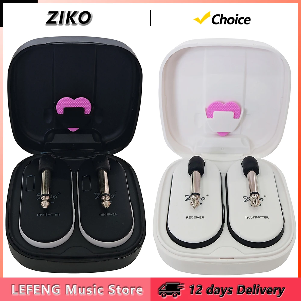 

ZIKO 5.8GHz/UHF Wireless Guitar System Audio Transmission Receiver with Automatic Charging Case for Electric Guitar Bass Violin