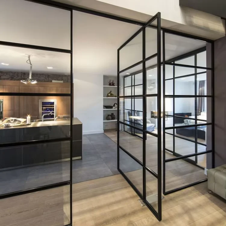 Household Anti Peep Security Entrance Door UV Protective Double Layer Glass Revolving Doors Long Lasting and Durable Pivot Doors
