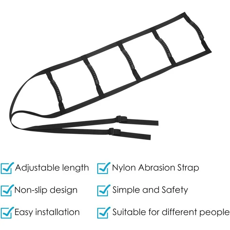 

A15F-Bed Ladder Assist With Handle Strap Rope Ladder Helper For Elderly Injury Recovery Patient Bed Rail Assistance Devices Dura