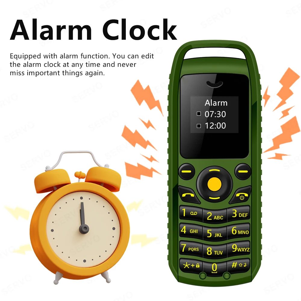 SERVO B25 Super Mini Smartphone 2G GSM Dual SIM Standby Magic Voice Auto Call Recording Alarm Clock Small Backup Mobile Phones
