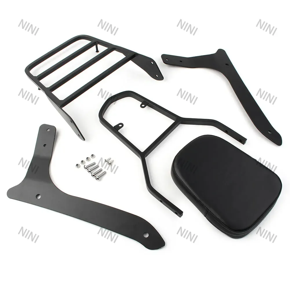 

Хромированный/черный мотоцикл для Yamaha V-Star XVS1300A V Star 1300 2007-2015, полуночная спинка, накладка и багажник