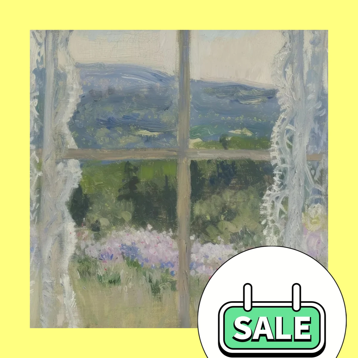 L'endroit où les fleurs sauvages poussent – Peinture sur toile sans cadre style bohème pastel rétro cottagecore pour salon apaisant 2026