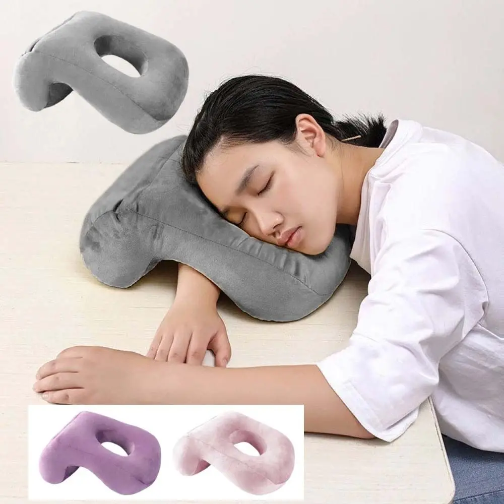 Professional Office Nap Pillow Comfortable Facial Support Hollow Reclining Pillow Breathable Lightweight Cushion Pillow Gift