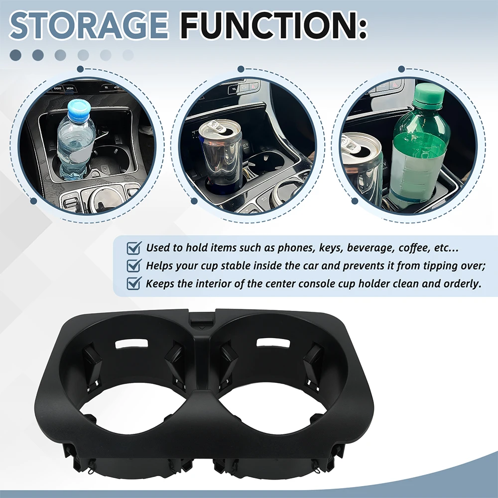 Car Center Console Insert Drinks Water Cup Holder For Mercedes Benz C E GLC V G Class W205 W213 W253 A2056800691