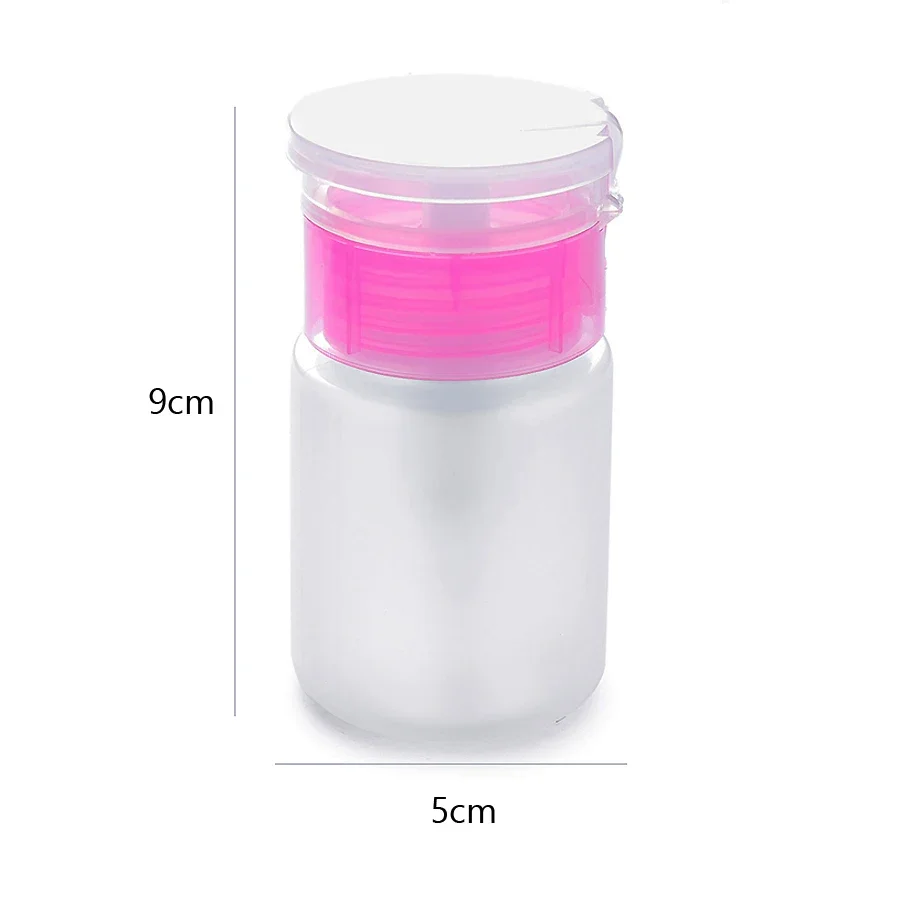 Mini pompe distributrice pour Nail Art de 75ML, bouteille vide, dissolvant de vernis Gel acrylique, nettoyant, récipient de liquide, stockage à petite pression