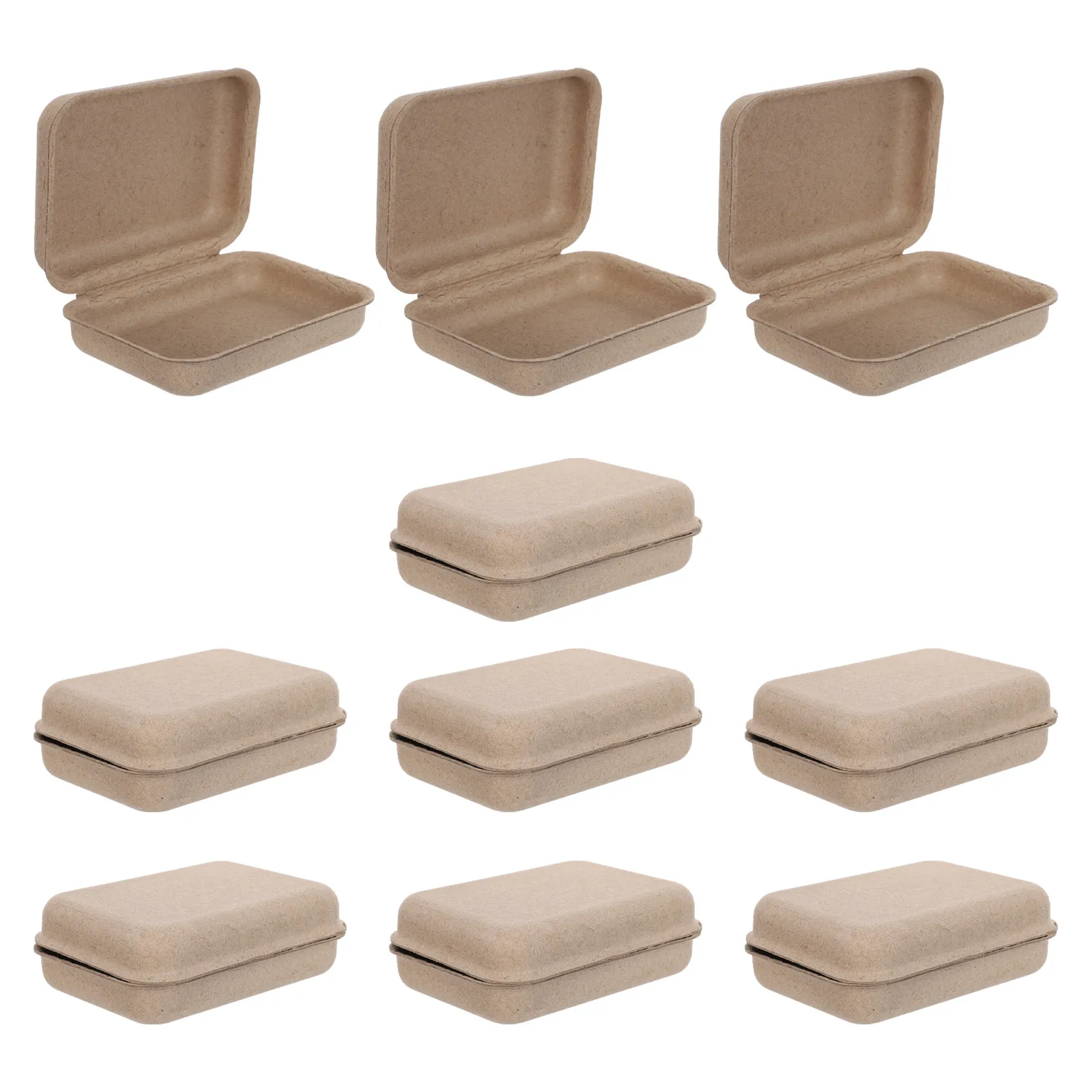 10Pcs Paper Soap Boxes Pulp Bar Soap Holders Open Travel Organizers Wedding Birthday Party Packaging