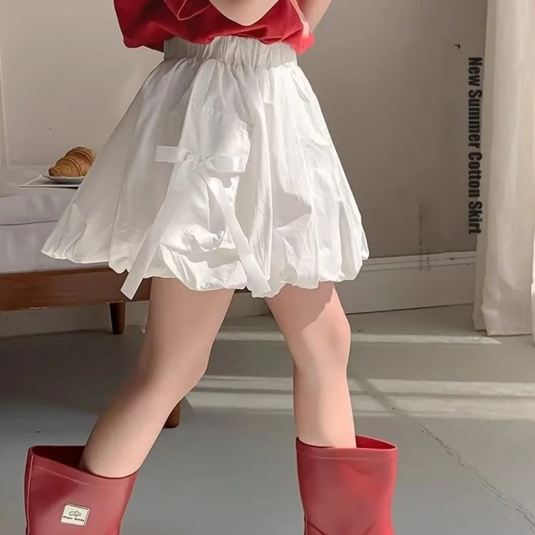 

Girls' Half length Skirt Spring/Summer 2026 New Fashionable Girls' Flower Bud Skirt Short Skirt Children's Sweet Fashion Skirt