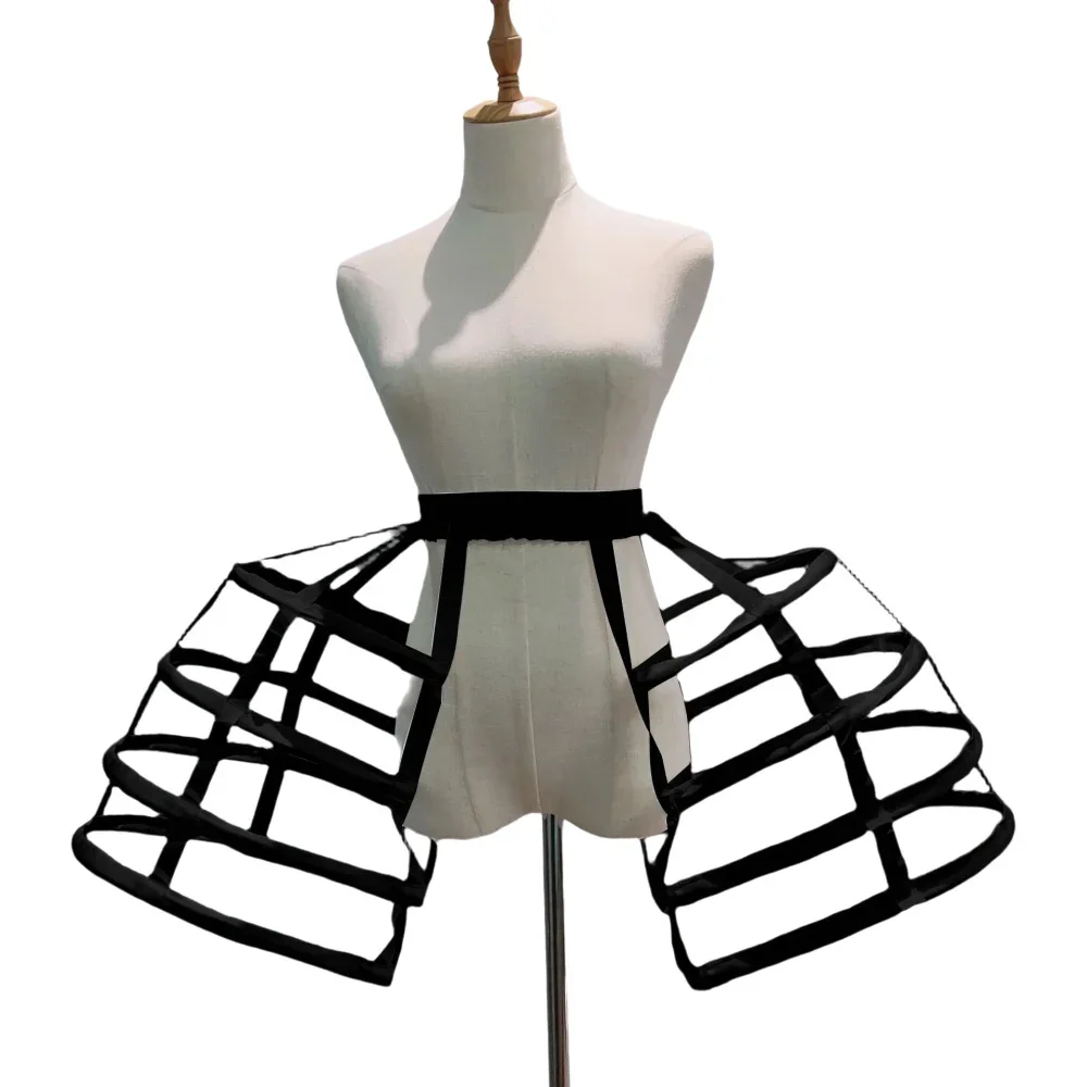 Birdcage Skirt Support Lolita Double Sided Petticoat White Black Daily Wear Formal Dress Cosplay Crinoline