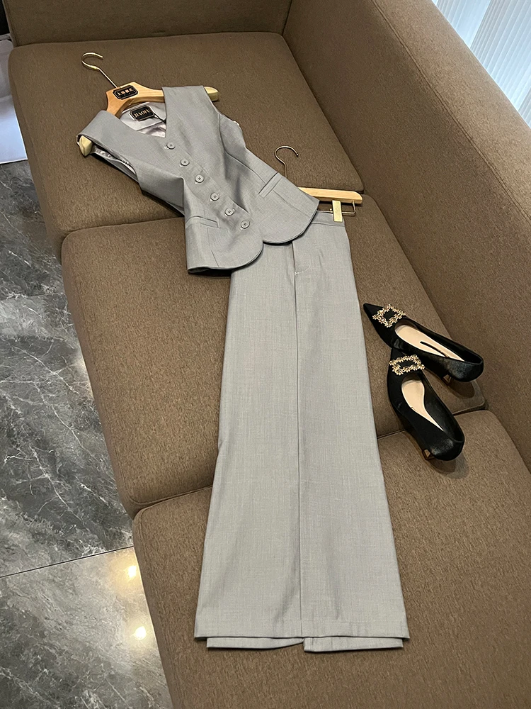 

Ay жилет и юбка, комплект из двух предметов, женский модный ансамбль, осень-зима, Новое поступление, легкий роскошный костюм Ele Sister