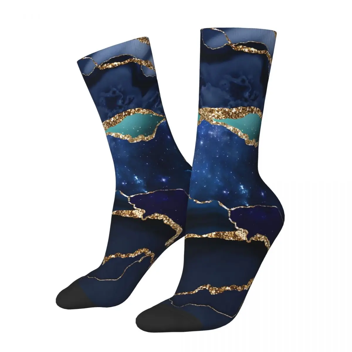 Glamour Milky Way Faux Marble Galaxy I Leggings Socks Male Mens Women Summer Stockings Hip Hop