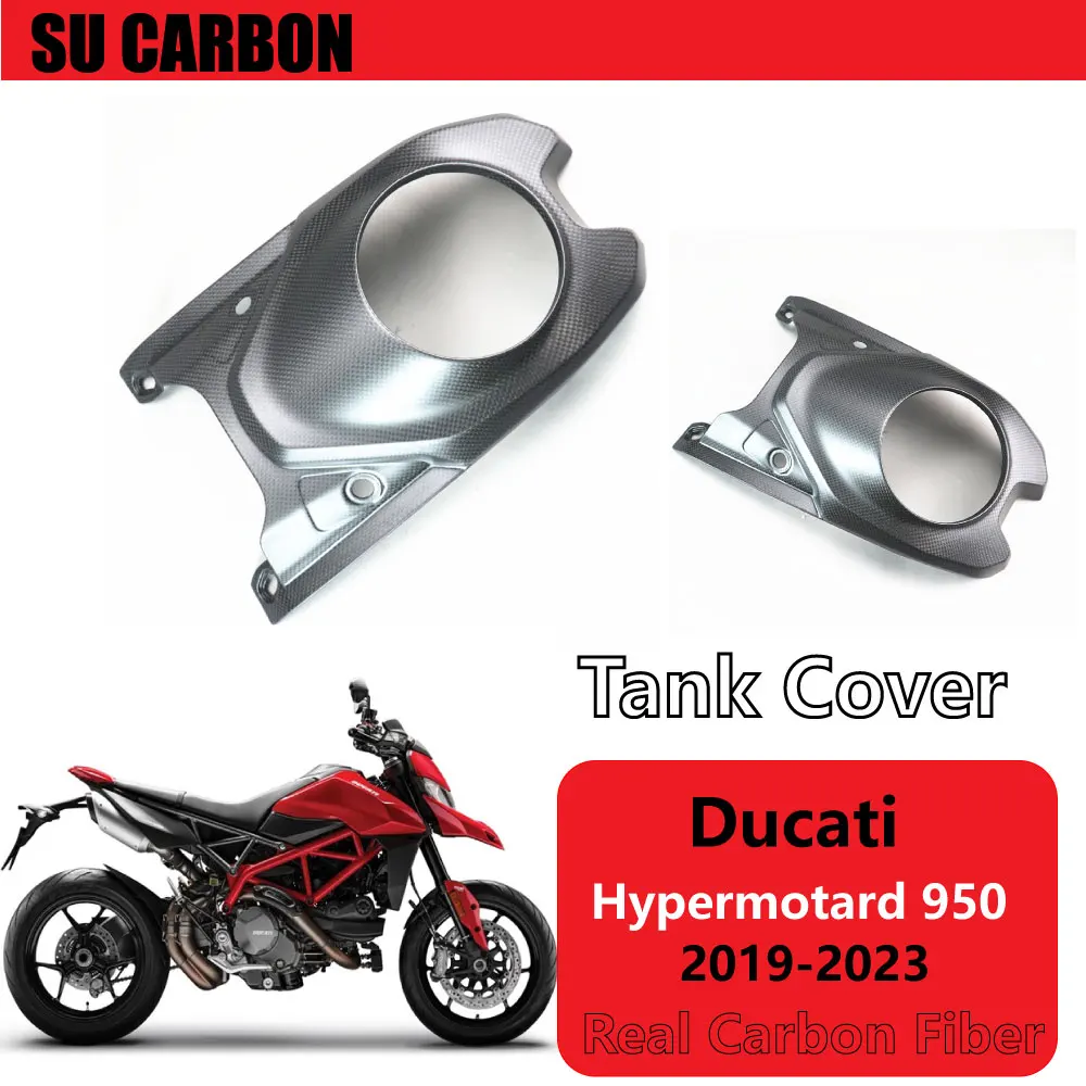 

Аксессуары для мотоциклов Ducati Hypermotard 950 2019-2023, 100% натуральное углеродное волокно, обтекатель крышки резервуара