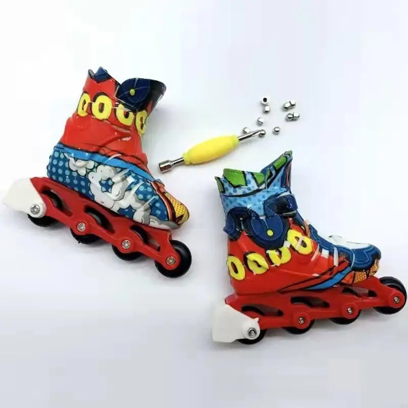 

1 Pair Mini Finger Skates Ice Skates Outdoor Portable Fingerboarding Sneakers