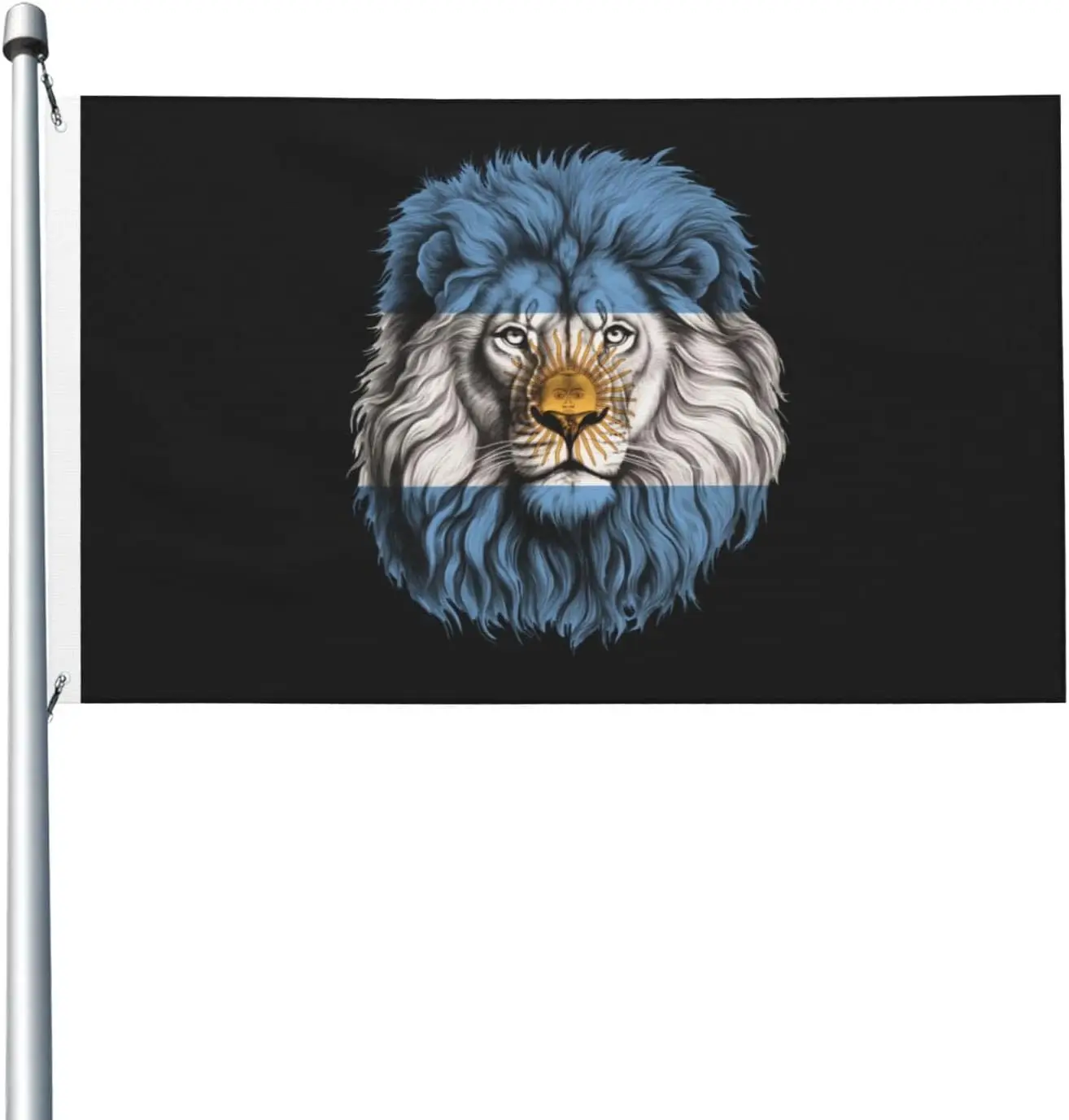 Argentina Argentinian Lion Flag 3x5 Ft Flag Duplex Prints Outdoor Flags Outside Banner 3x5 Foot Feet Brightly Color