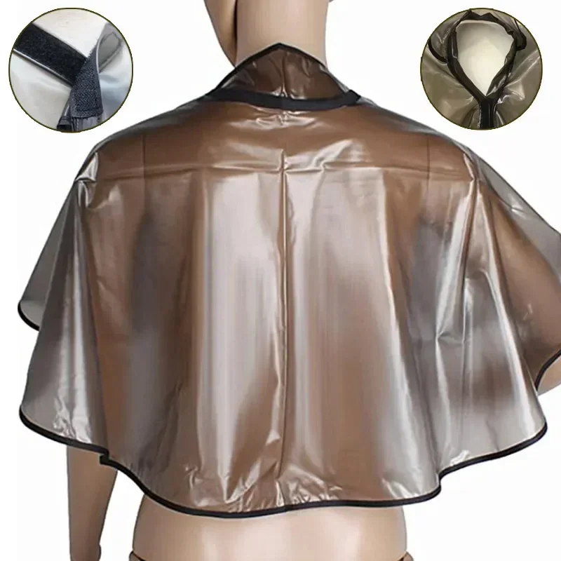 Collier de coupe de cheveux Cape de coloration imperméable tissu de barbier coiffure robe de teinture de cheveux Perm huile de cuisson Cape outil Cape de coupe de cheveux