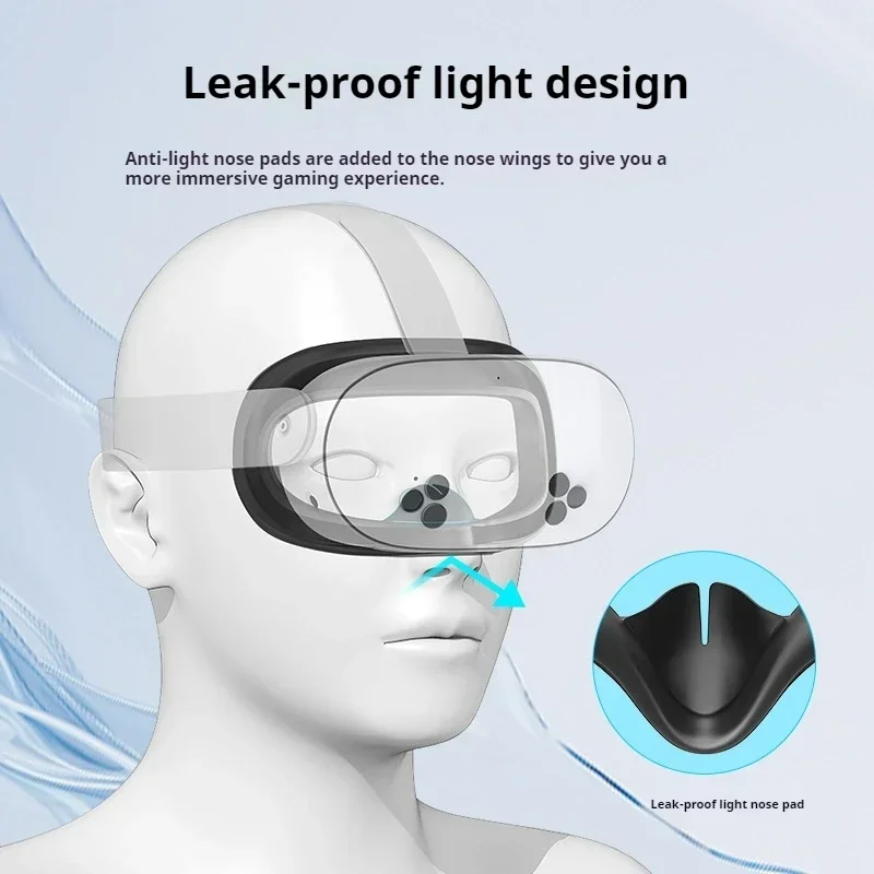 VR Silicone Face Cover For Meta Quest 3S Light Leakage-proof Replacement Sweat-proof Face Mask For Quest 3S Accessoies