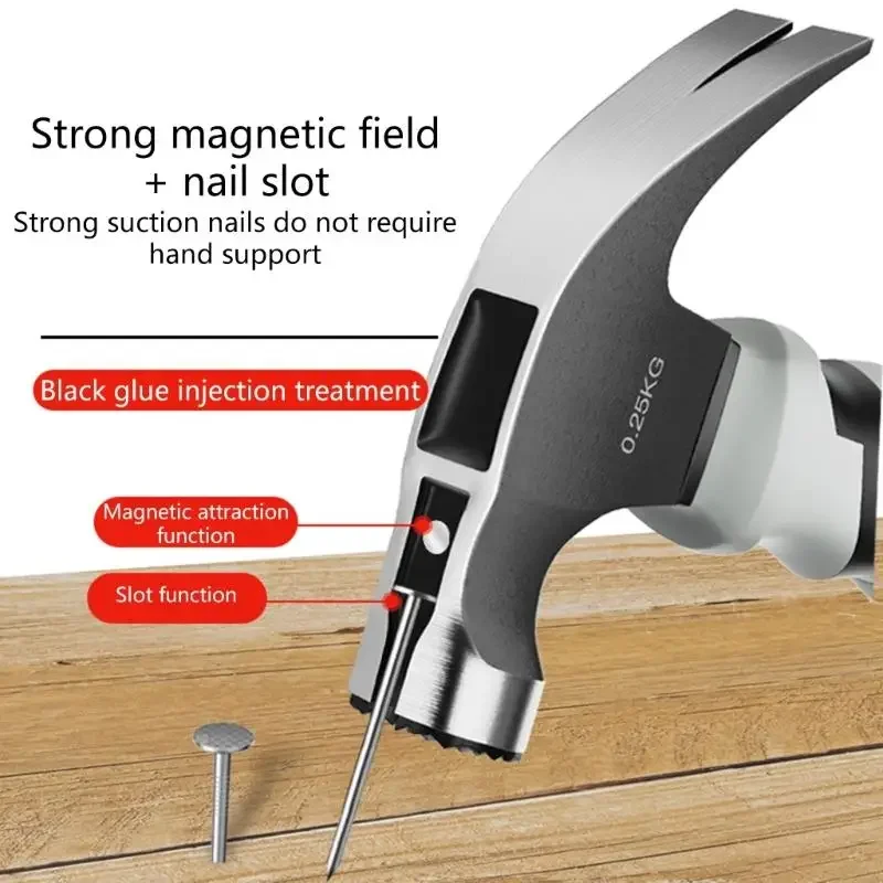 مطرقة مخلب شاقة متعددة الوظائف مطرقة مستقيم مخلب مع أداة امتصاص الصدمات أداة يد المطرقة الشاقة