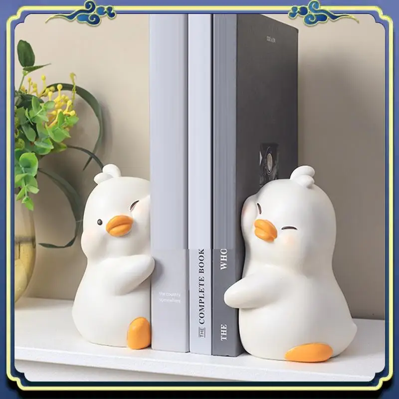 

Resin Book Holders For Shelf Desk Office Bedroom Decoration, Duck Figurines Ornament