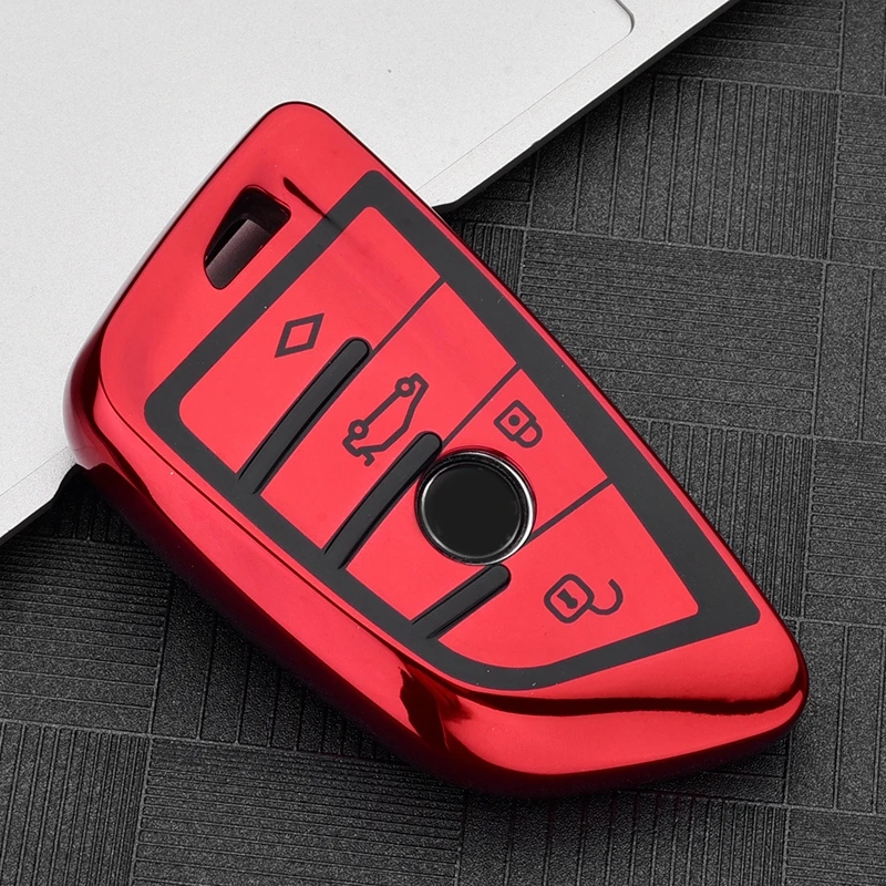 Capa tpu para chave remota de carro, capa para bmw x1 x3 x5 x6 x7 1 3 5 6 7 séries g20 g30 g32 g11 f15 f16 f20 f39 f48 g01 g02