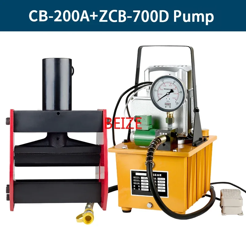 أداة ثني النحاس BEIZE CB-200A Hydrauilc Busbar لقطر 12 مم كحد أقصى من الورقة، تنطبق على ورقة AL/ Cu