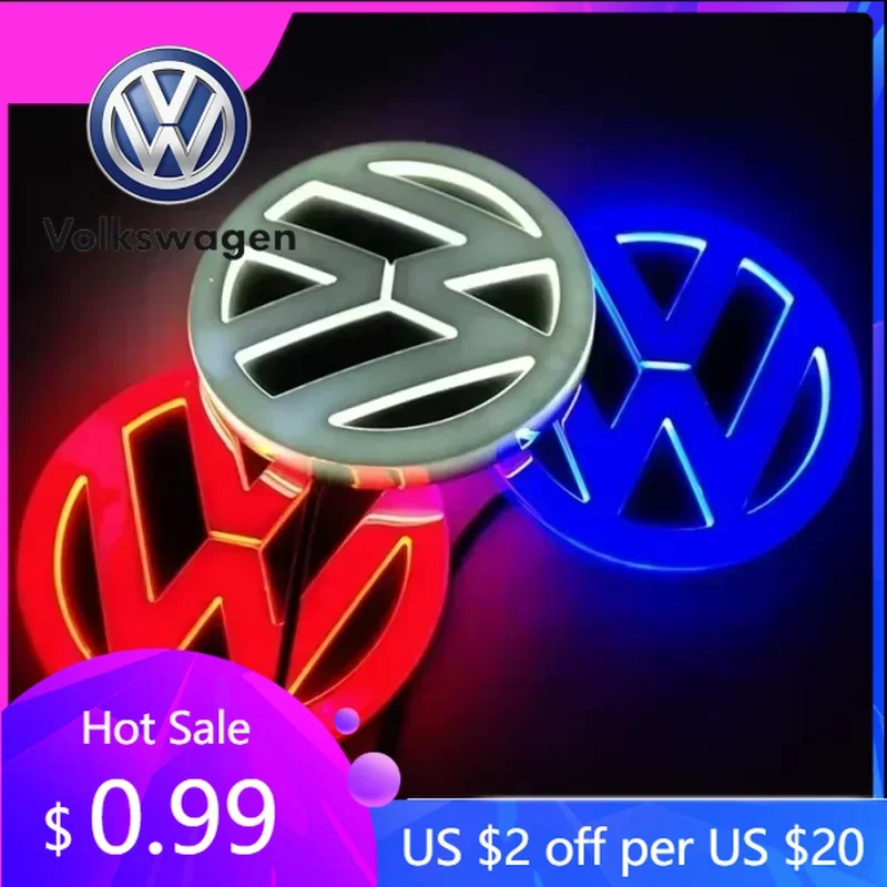 

Спойлеры Крылья VW 11см 4D/5D Логотип Свет Светодиодный Задний Бейдж Свет Передняя Решетка Для VW Bora Golf Jetta POLO MAGOTAN Passat Логотип Свет