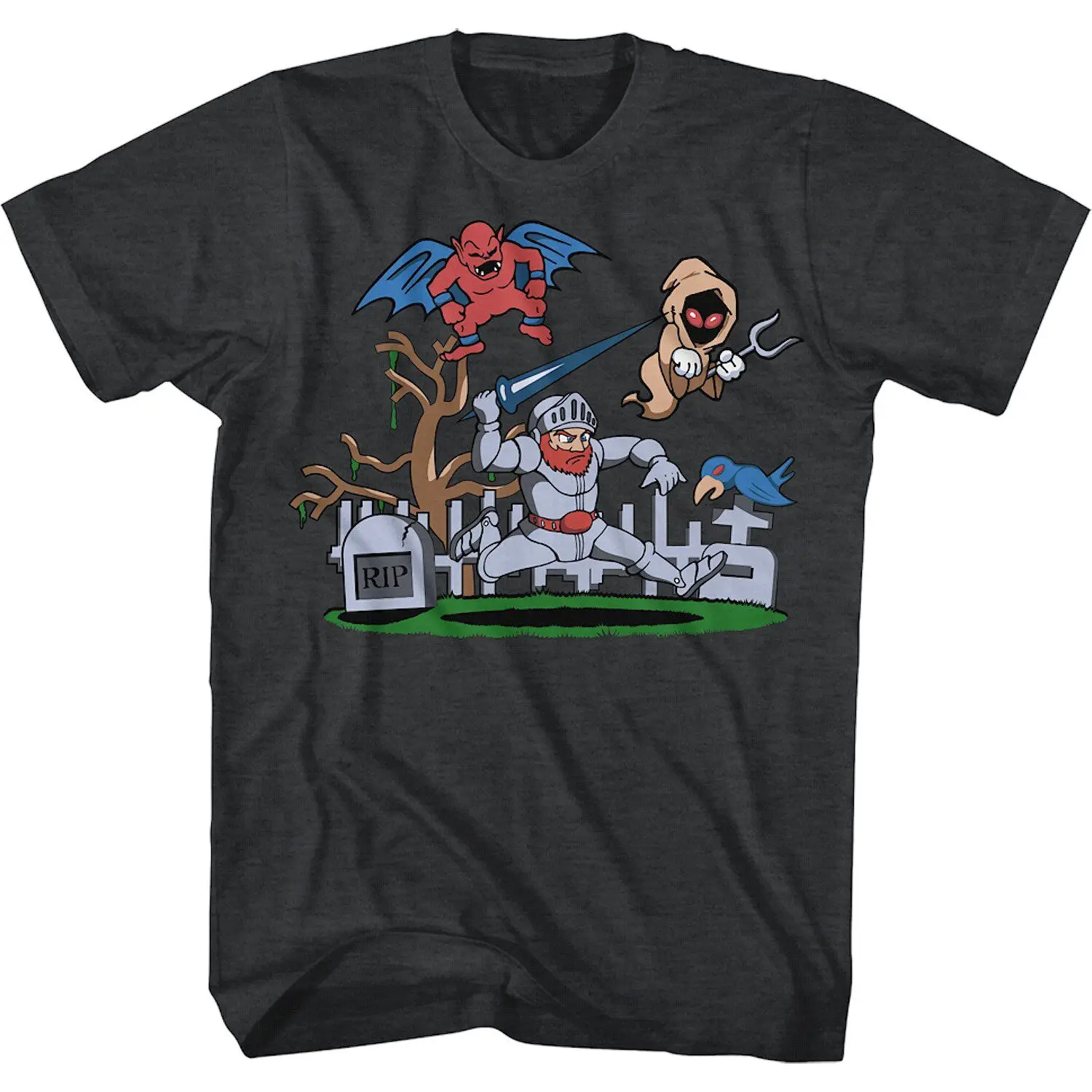 Y2k 1985 Ghosts N Goblins - Capcom Japanese Classic Retro Game Cartoon Men's T-shirt