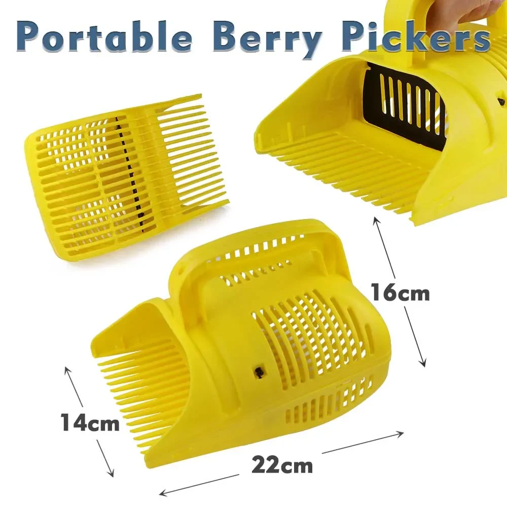Portable Berry Blueberry Picker Plastic Comb Rakes Handheld Picking Collection Fruit Collecting Scoop for Farm Orchard Harvester
