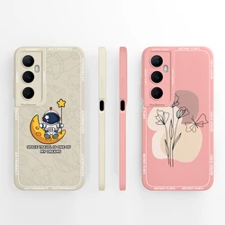 Case For Realme C65 4G Cute Astronaut Funda Soft Liquid Silicone Camera Protector For Oppo Realme C 65 Phone Back Cover Housing