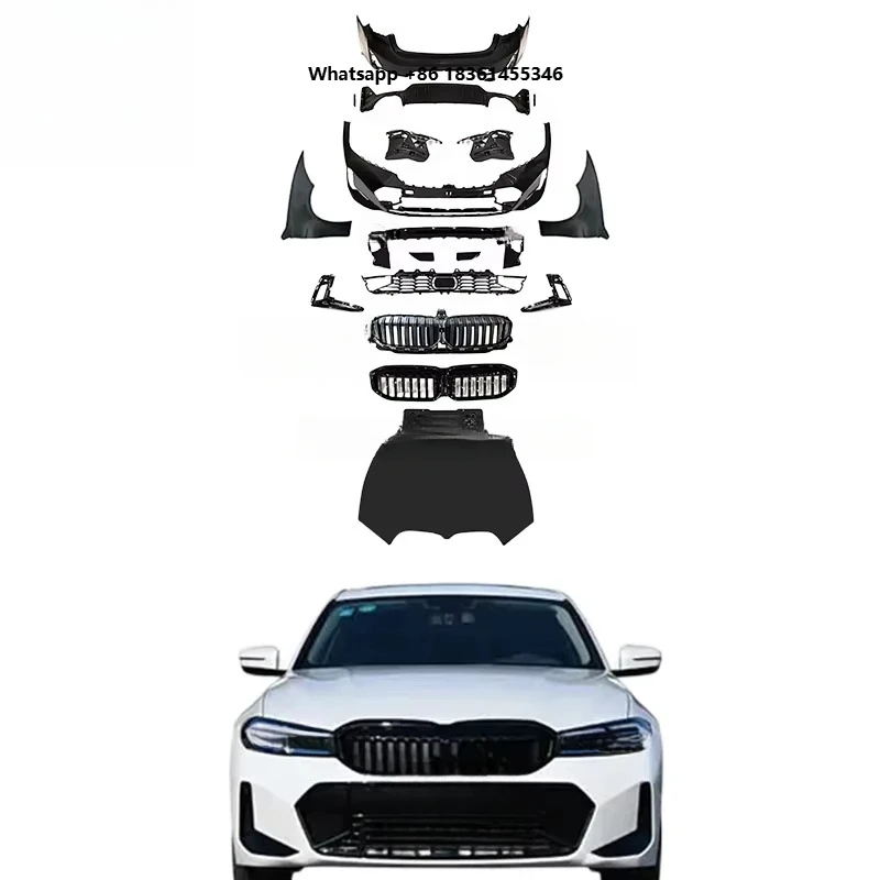 

FOR Body Kit Front Rear Bumper Fenders Hood Headlights Fit F30 F35 G20 G28