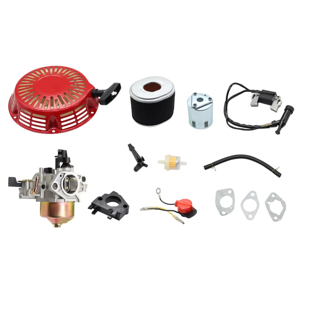 

Carburetor Pull Starter Kit with Ignition Coil For for GX390 For 11HP Engine Assembly For for Enhanced PerFor formance