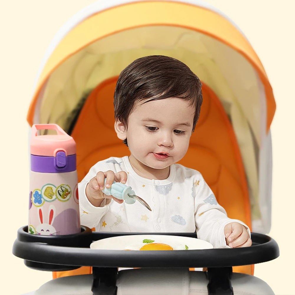 

3 In 1 Infant Stroller Dinner Table Tray Antislip Milk Bottle Cup Holder Universal Stroller Tray for Stroller Accessories
