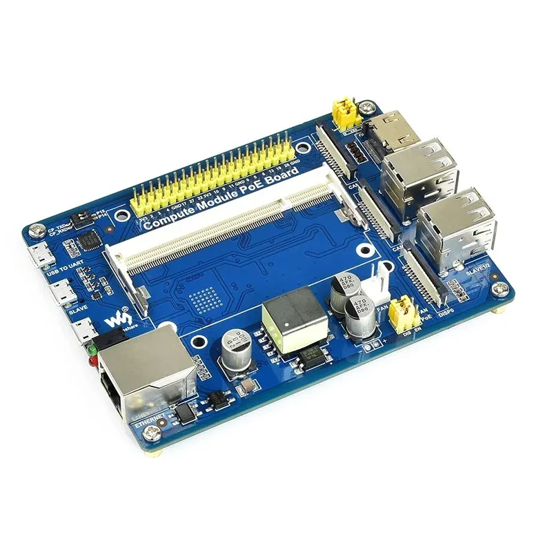 VoFSRaspberry Pi Compute Module 3 IO Board With PoE Ethernet 4x USB GPIO Expansion Board For Raspberry Pi CM3 / CM3L / CM3+ /