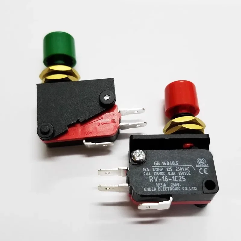 Originele Microschakelaar Rvaq Touch Self-Reset Schakelaar Limiet Knop RV-16-1C25 Rood/Groen
