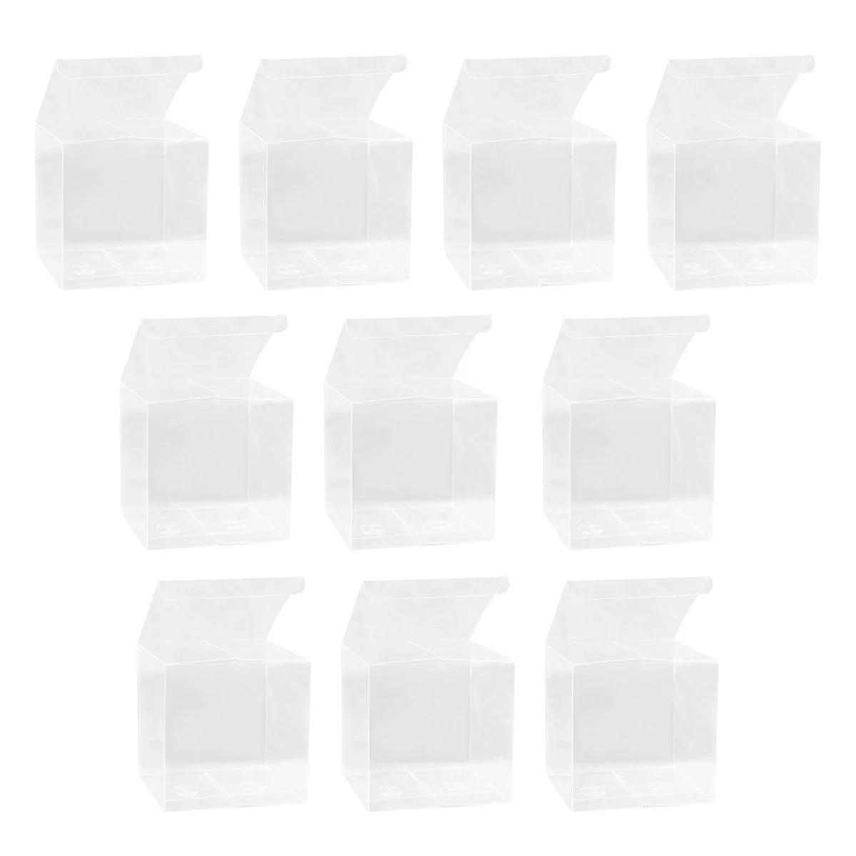 

50 Pcs PVC Packaging Box Organizer Clear Ornament Boxes Candy Stocking