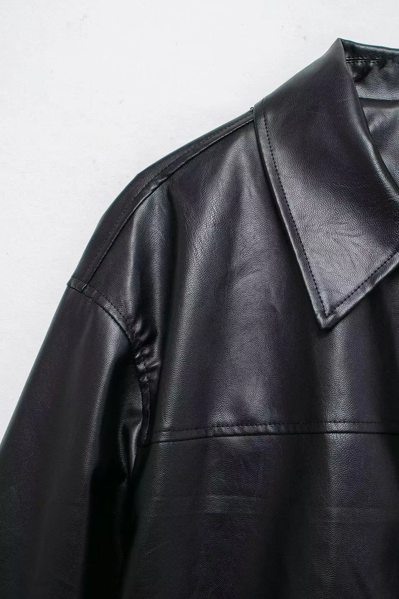 Veste de pilote polyvalente en faux cuir pour femme, style européen et américain, nouveau produit d'automne 2025