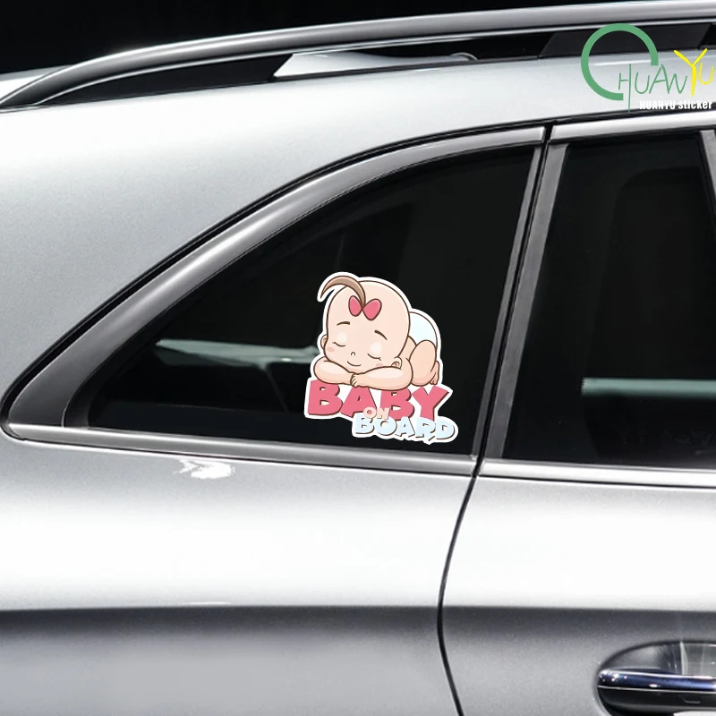 14CMX15CM Baby ON Board Pvc Decal Sleeping Baby Car Sticker for Opel Stickers