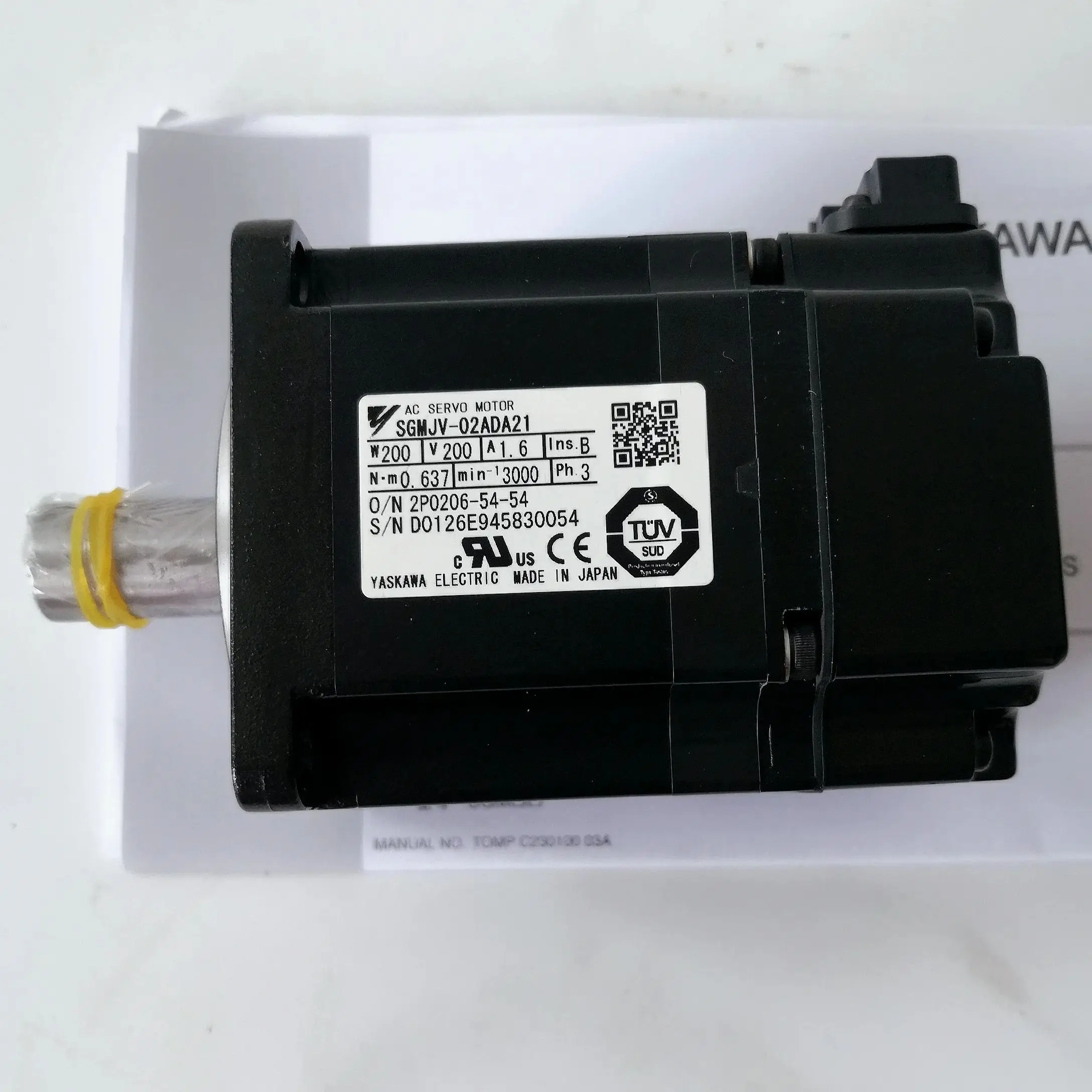 Genuine Original SGMJV-02ADA21 Brand new Servo motor 1-year warranty，SGMJV 02ADA21，Fast shipping