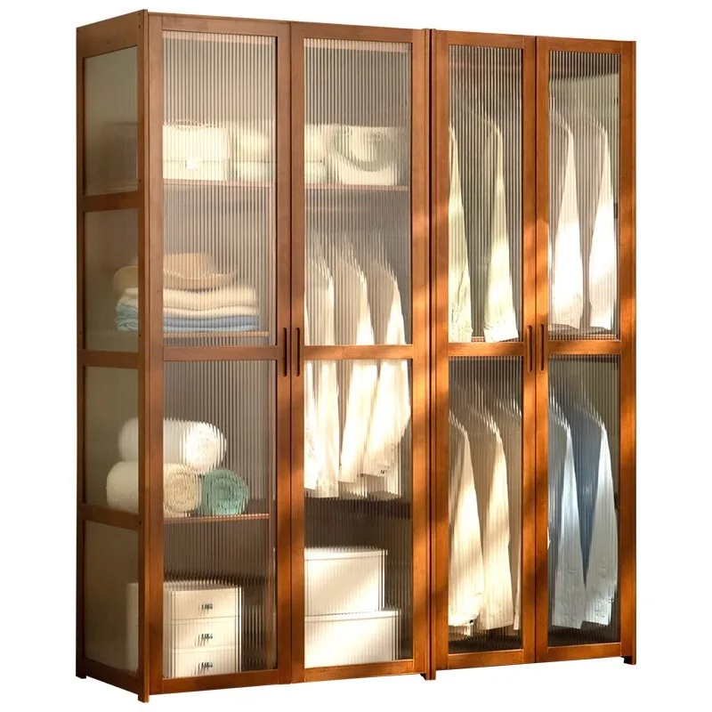 E **** guarda-roupa de quarto macio guarda-roupa de madeira não maciça minimalista doméstico geral simples