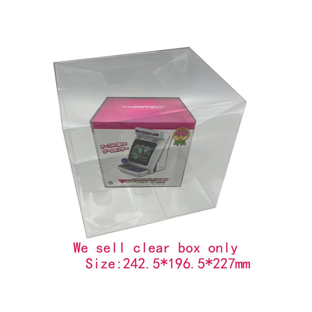 Transparent PET cover   box for  Taito Egret II mini  arcade selection game console  colorful  box  storage display  box