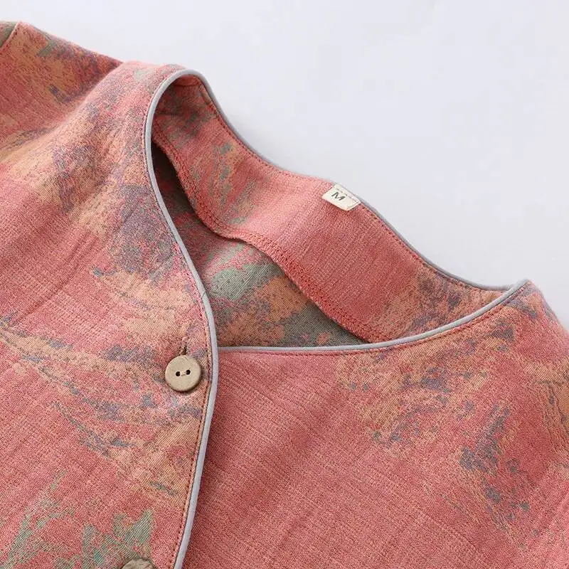 

Длинные брюки с принтом Lucky Tree, пижамы, женский комплект в китайском стиле в стиле ретро, хлопковая домашняя одежда для женщин