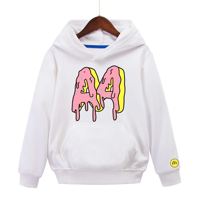 А4 Donuts Kids Cotton Hoodie Влад Бумага a4 Autumn High Quality Comfortable Hooded Sweatshirt 3-12 Years Old Boy Girl