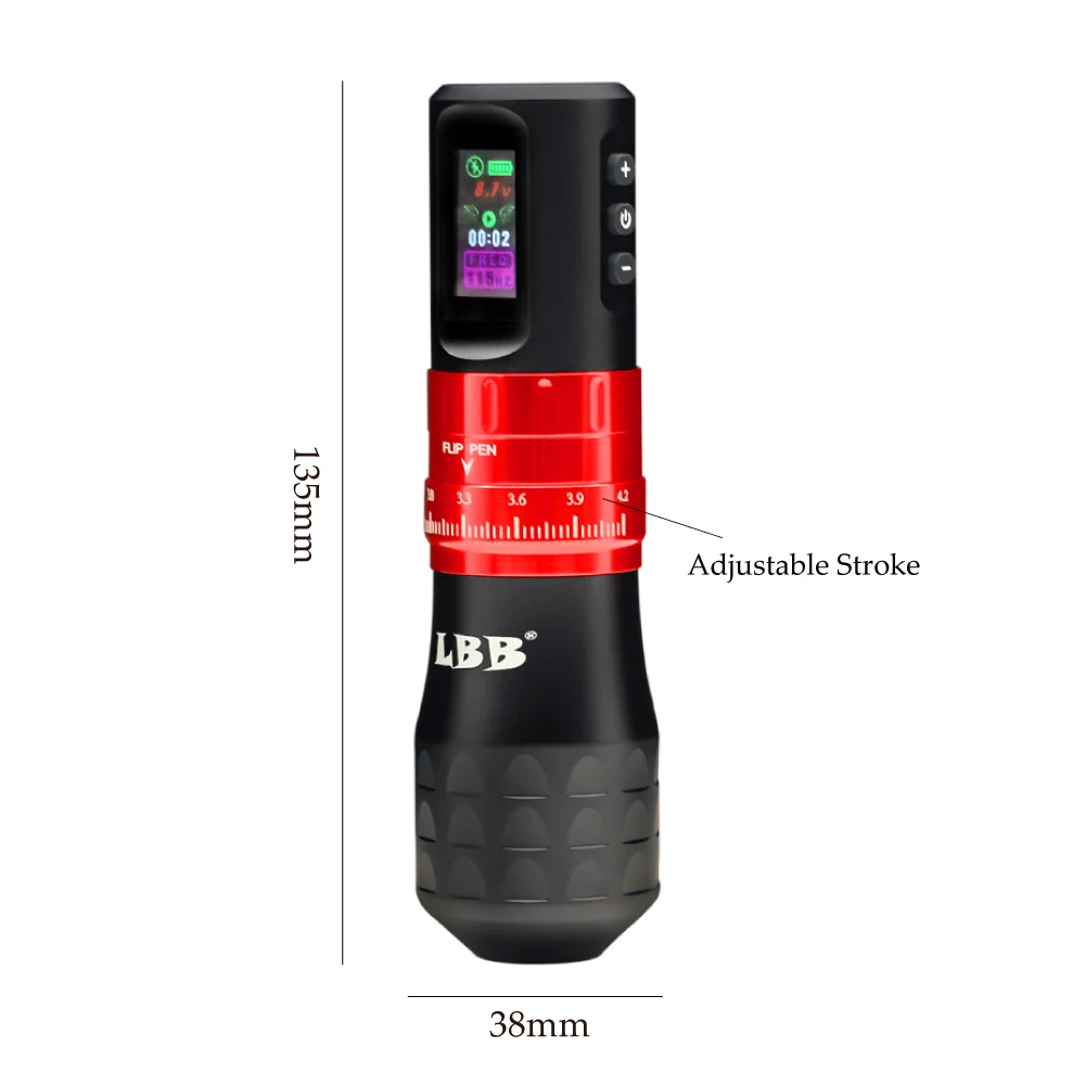 

Wireless Tattoo Machine Pen Strong Coreless Motor LED Digital Display1800mAh Battery Tattoo Machine Kit Complete Tattoo Supplies
