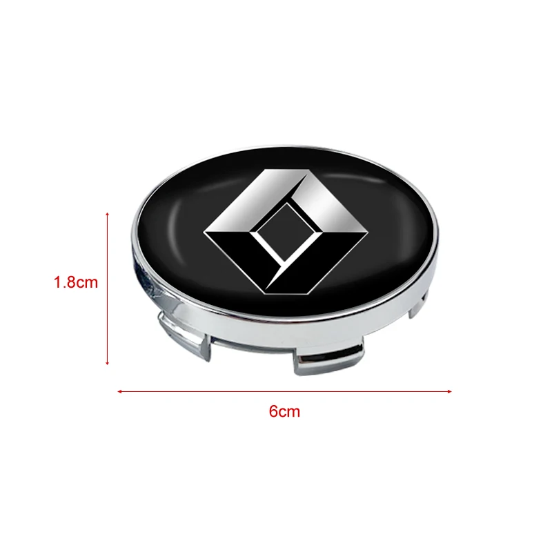 60mm Car Wheel Center Hub Cap Rim Cover Emblem Stickers For Renault Megane 2 3 Duster Logan Clio 4 Scenic 2 Captur Accessories