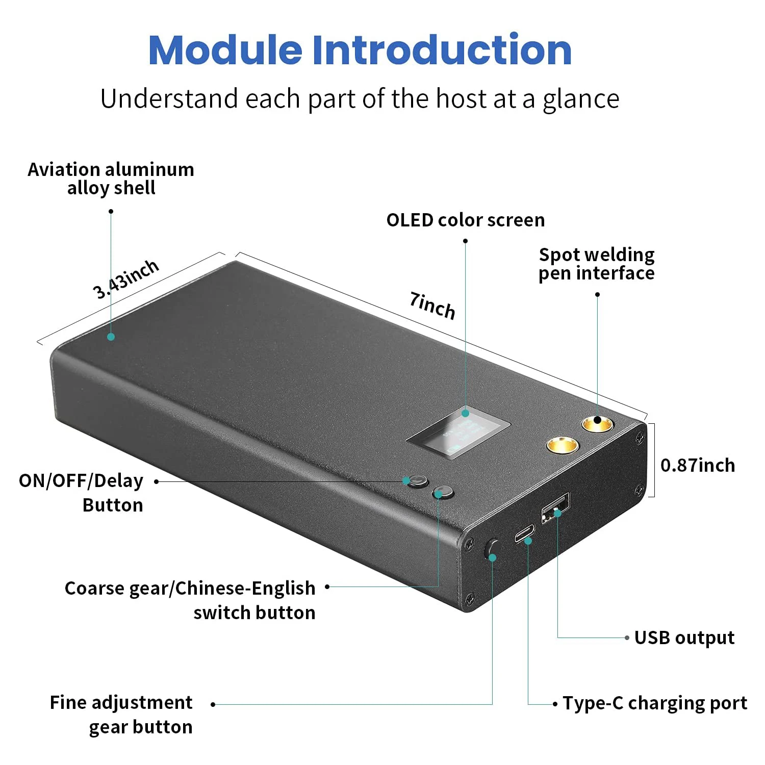 Upgraded Mini Spot Welder With LCD Screen 70 Gears 7500Mah Adjustable Portable DIY Spot Welding Machine Nickel Sheet18650 Batter