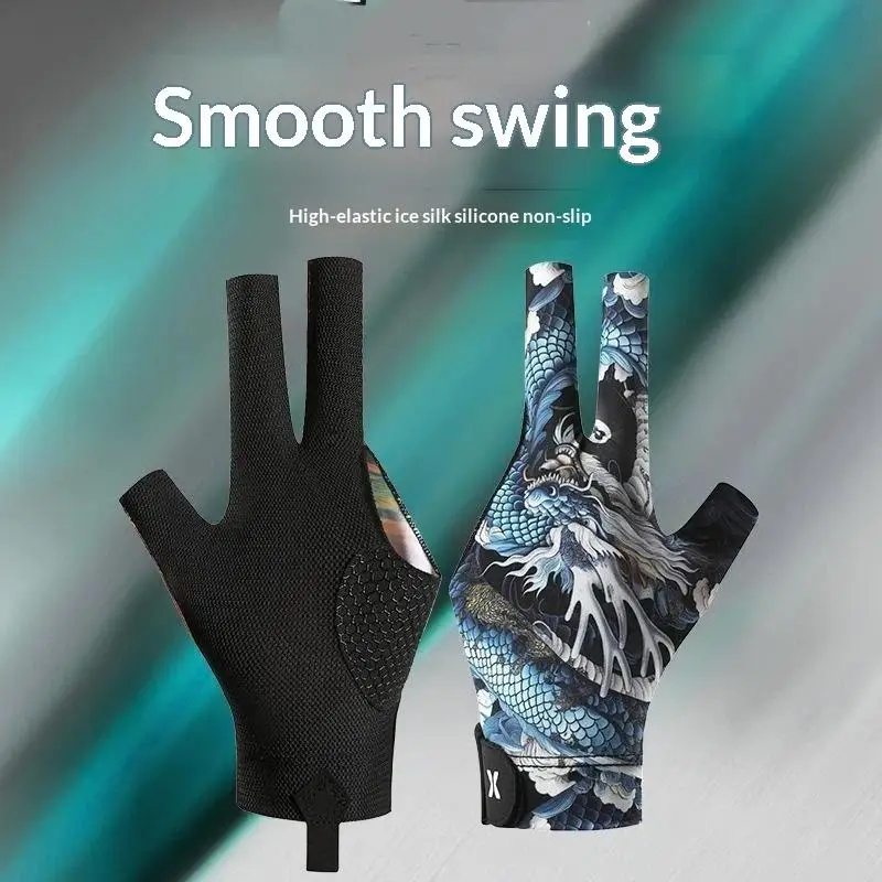 1 Stück Neuer Snooker-Queue-Handschuh für die linke Hand, atmungsaktiver Billard-Queue-Handschuh, 3-Finger-Billard-Handschuh für Herren, Zubehör – Detail 6