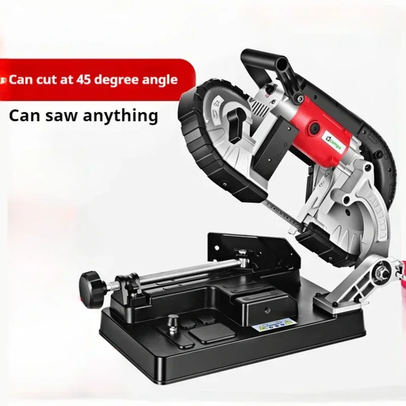 Band Saw Machine Small Household Portable Band Saw Stainless Steel Metal Cutting Machine Non-sparking Small Sawing Machine.